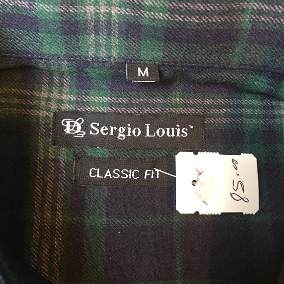 Men’s medium Sergio Green dress shirt button down - Picture 12 of 14